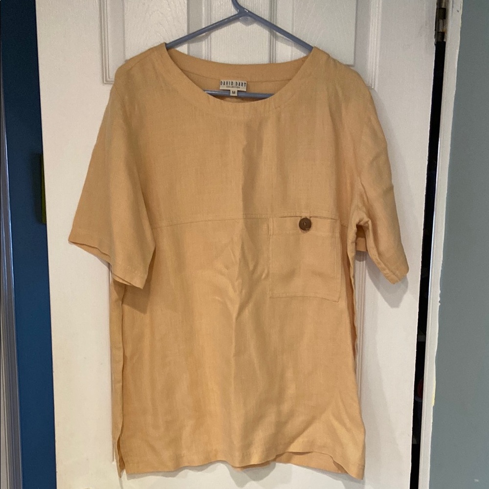 David Dart Collection Yellow Short Sleeve Top